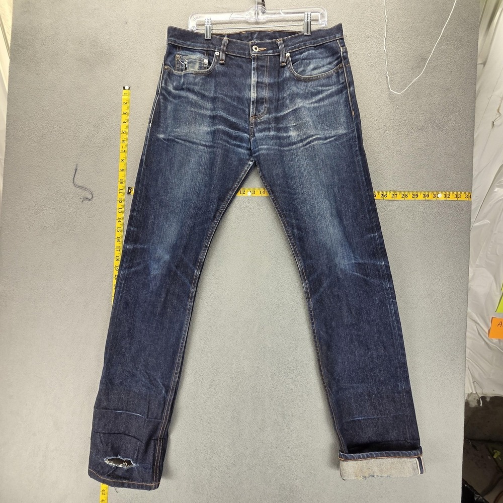 3sixteen Jeans Mens 34x36 Blue Selvedge 14.5oz Raw Made USA Whiskers Honeycomb